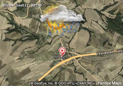 Yenice bugünkü hava durumu haritası