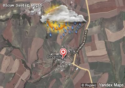 Çevrimkaya bugünkü hava durumu haritası