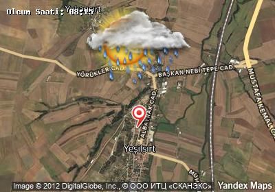 Yeşilsırt bugünkü hava durumu haritası
