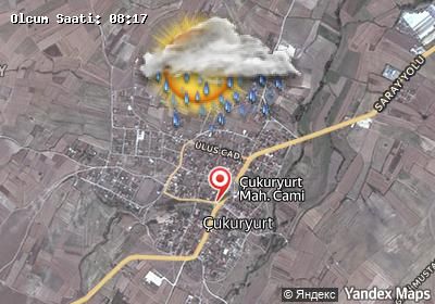 Çukuryurt bugünkü hava durumu haritası