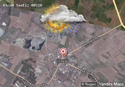 Edirköy bugünkü hava durumu haritası
