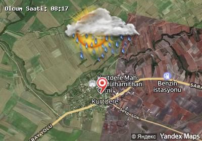 Kurtdere bugünkü hava durumu haritası