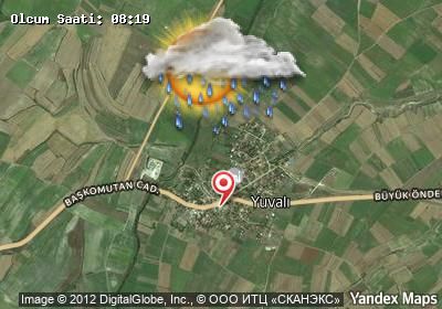 Yuvalı bugünkü hava durumu haritası
