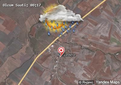 Bahçedere bugünkü hava durumu haritası