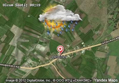 Demirler bugünkü hava durumu haritası
