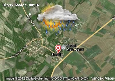 Sinanlı bugünkü hava durumu haritası