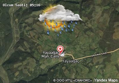 Yayaağaç bugünkü hava durumu haritası