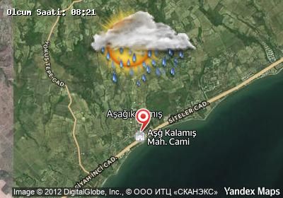 Aşağıkalamış bugünkü hava durumu haritası