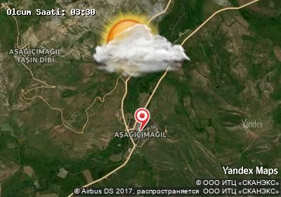 Aşağıçımağıl bugünkü hava durumu haritası