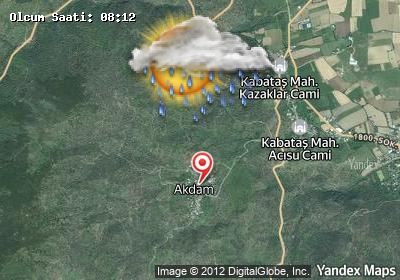 Akdam bugünkü hava durumu haritası
