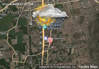 Evciler bugünkü hava durumu haritası