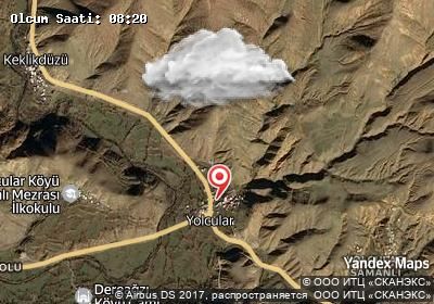 Yolcular bugünkü hava durumu haritası