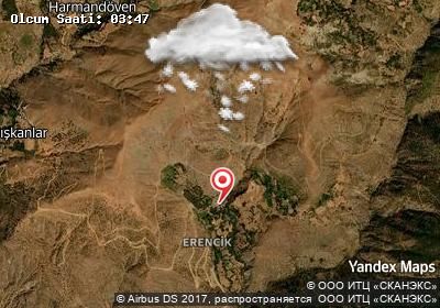 Erencik bugünkü hava durumu haritası