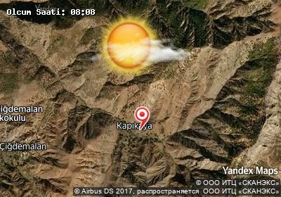 Kapıkaya bugünkü hava durumu haritası