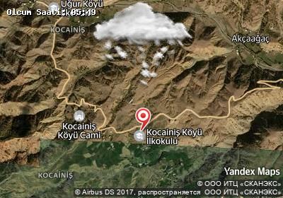 Kocainiş bugünkü hava durumu haritası