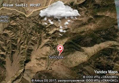 Sarıçiçek bugünkü hava durumu haritası