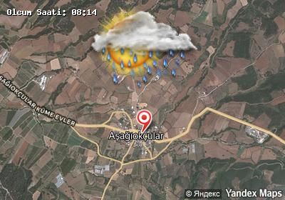 Aşağıokçular bugünkü hava durumu haritası