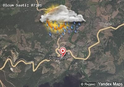 Çiftlikdere bugünkü hava durumu haritası