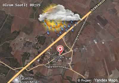 Özbek bugünkü hava durumu haritası