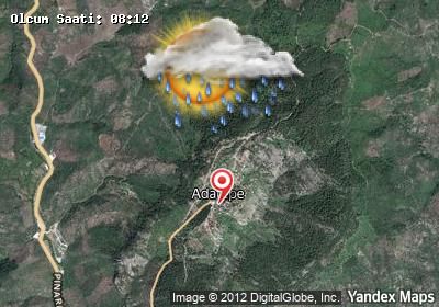 Adatepe bugünkü hava durumu haritası