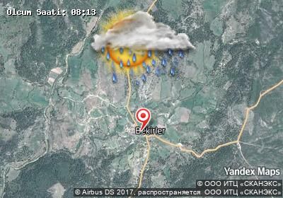 Bekirler bugünkü hava durumu haritası