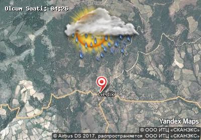 Gedik bugünkü hava durumu haritası