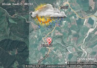 Hacıköy bugünkü hava durumu haritası