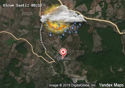 Örenli bugünkü hava durumu haritası