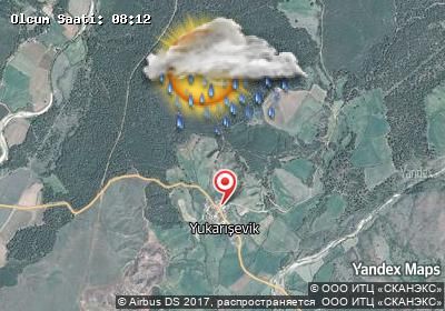 Yukarışevik bugünkü hava durumu haritası