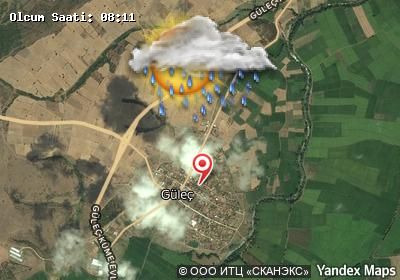 Güleç bugünkü hava durumu haritası