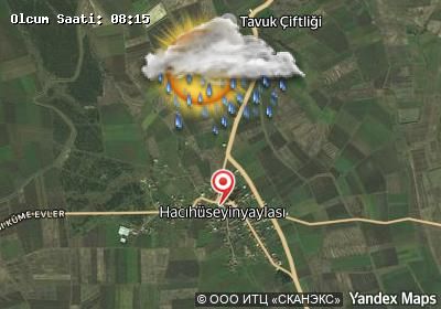 Hacıhüseyinyaylası bugünkü hava durumu haritası