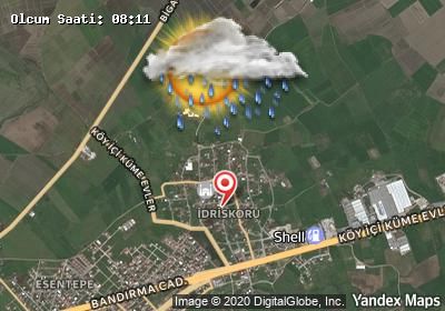 İdriskoru bugünkü hava durumu haritası