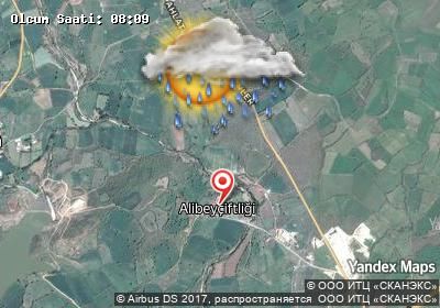 Alibeyçiftliği bugünkü hava durumu haritası