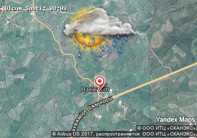 Hacıkasım bugünkü hava durumu haritası