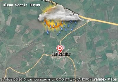 Karakadılar bugünkü hava durumu haritası