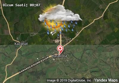 Karakoca bugünkü hava durumu haritası