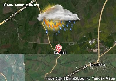 Kazabat bugünkü hava durumu haritası