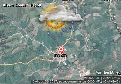 Küçüklü bugünkü hava durumu haritası