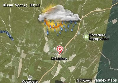 Kocadere bugünkü hava durumu haritası