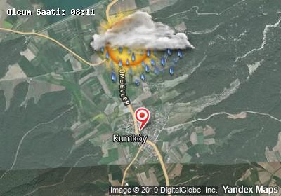 Kumköy bugünkü hava durumu haritası
