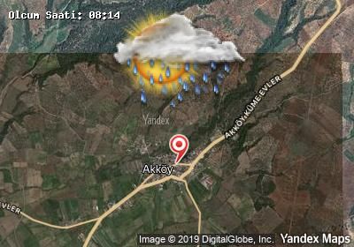 Akköy bugünkü hava durumu haritası
