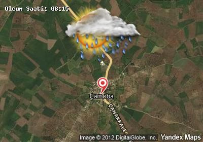 Çamoba bugünkü hava durumu haritası
