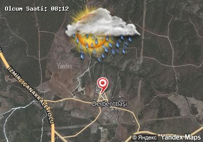 Derbentbaşı bugünkü hava durumu haritası