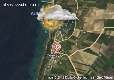 Yeniköy bugünkü hava durumu haritası