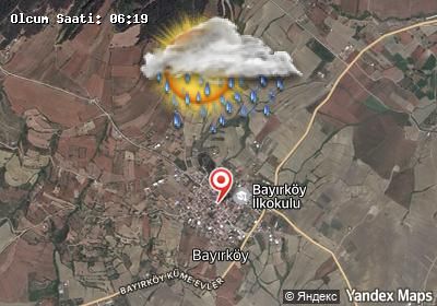Bayırköy bugünkü hava durumu haritası