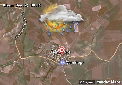 Demirtepe bugünkü hava durumu haritası