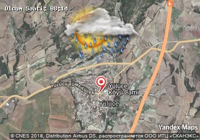 Yülüce bugünkü hava durumu haritası