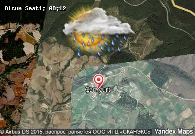 Çamyurt bugünkü hava durumu haritası