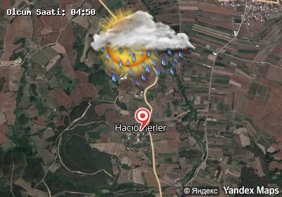Hacıömerler bugünkü hava durumu haritası