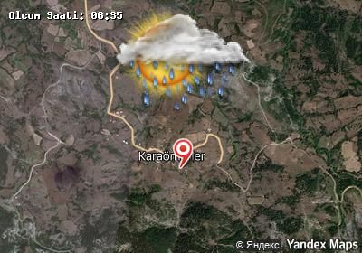 Karaömerler bugünkü hava durumu haritası